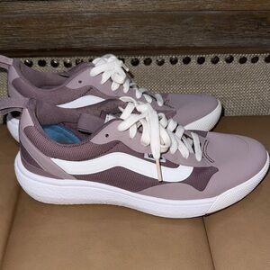 Vans Women's Lavender and White Sneakers